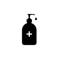 Hand sanitizer icon. Vector icon isolated on white background.