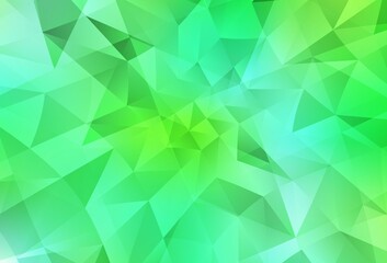 Obraz premium Light Green, Yellow vector triangle mosaic texture.