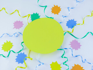 multicolored spots on a solid background