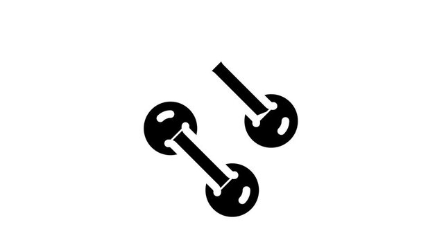pathogen bacteria glyph icon animation