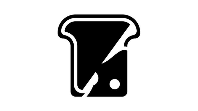 mold on bread glyph icon animation