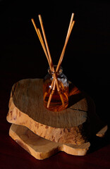 Aromatic reed air freshener on Aromatherapy sticks. Air refresher bottle diffuser. Aroma reed...