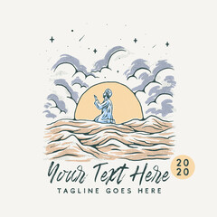 vintage illustration of islamic design