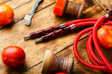 Shisha hookah with orange