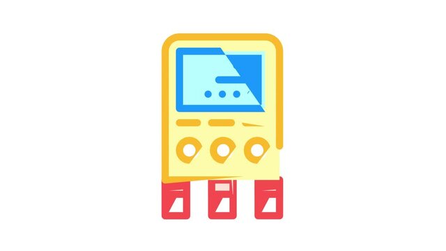 gauge manifold measuring equipment color icon animation