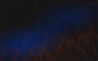 world stock market or forex exchange with candle graph background