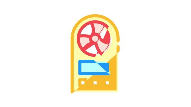 anemometer measuring equipment color icon animation