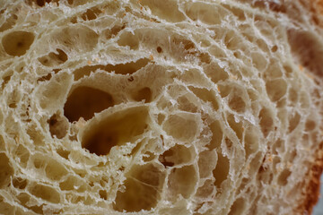 croissant in a cut close-up