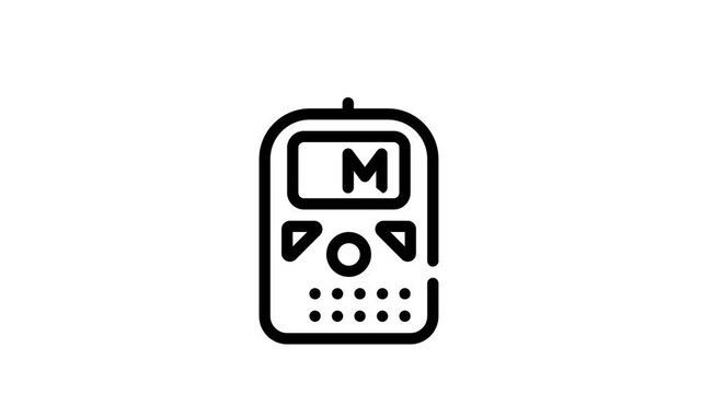 ultrasonic ruler measuring equipment black icon animation