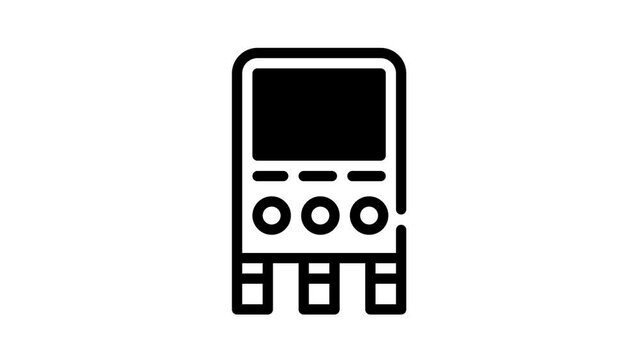 gauge manifold measuring equipment black icon animation