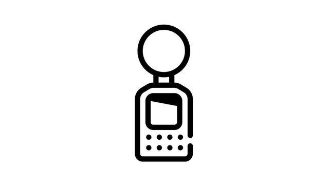 light meter measuring equipment black icon animation