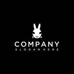 Rabbit head logo, Rabbit logo design vector illustration, Stock illustration Rabbit logo design template vector image