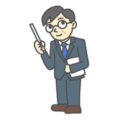 Obraz premium 優しい年配の先生