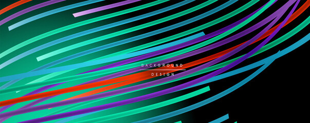 Abstract colorful lines vector background. Internet, big data and technology connections concept, abstract template