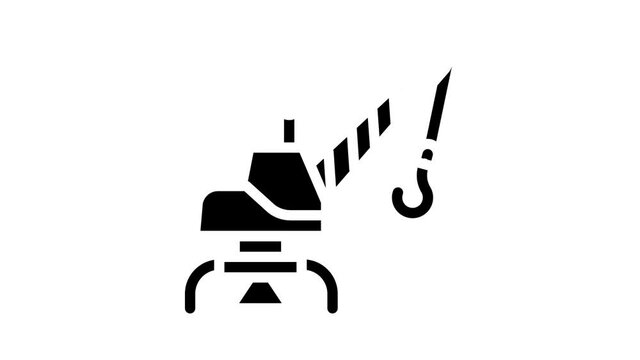 port crane glyph icon animation