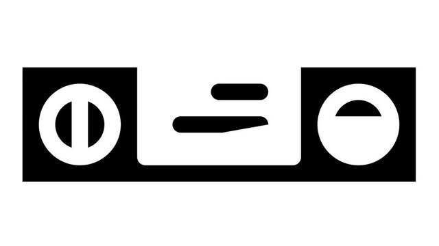 digital protractor measuring equipment glyph icon animation