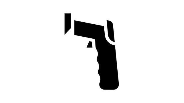 pyrometer measuring equipment glyph icon animation