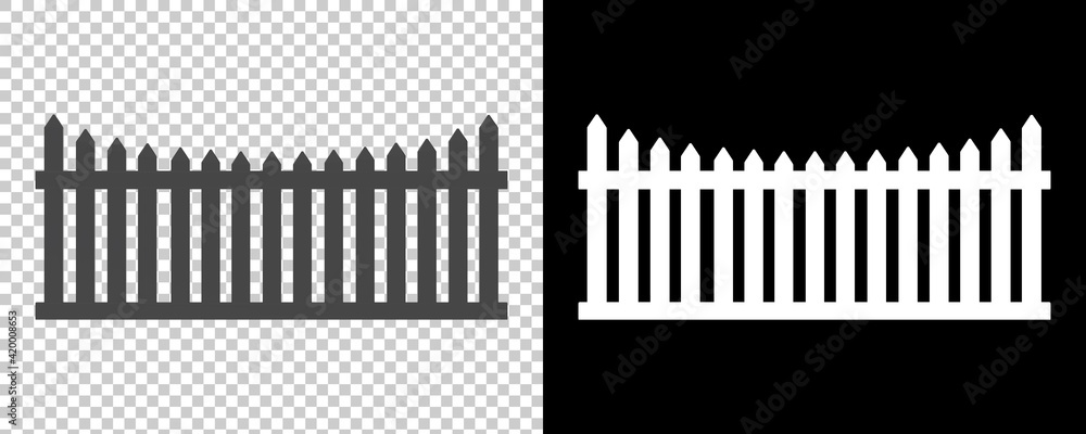 Poster fence isolated on background with mask. 3d rendering - illustration