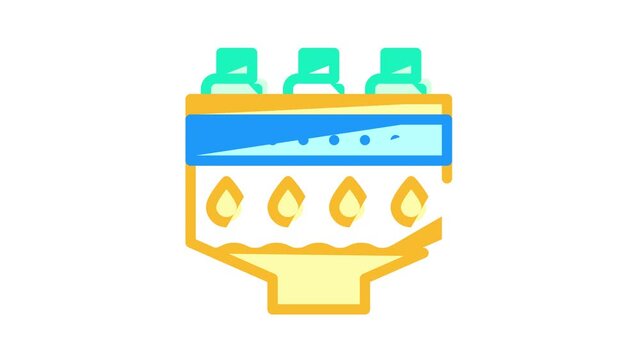 filtration machine color icon animation