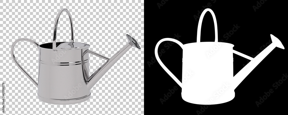 Poster watering can isolated on background with mask. 3d rendering - illustration