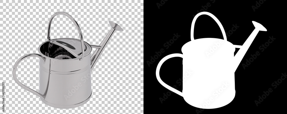 Poster watering can isolated on background with mask. 3d rendering - illustration