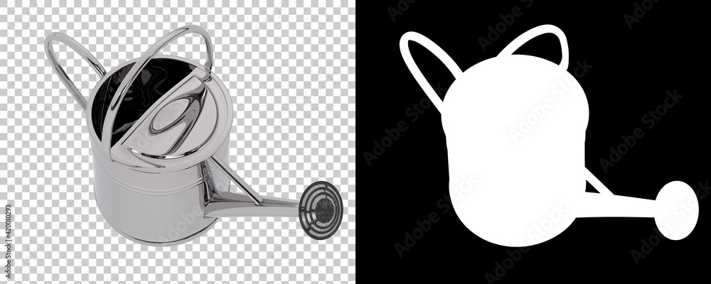Poster watering can isolated on background with mask. 3d rendering - illustration