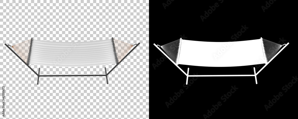 Poster hammock isolated on background with mask. 3d rendering - illustration