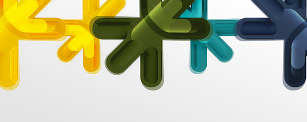 Abstract glossy crosses background for business or technology presentations, internet posters or web brochure covers