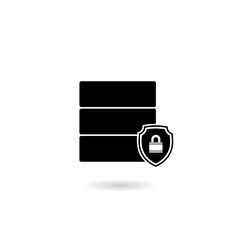 Data protection icon with shadow