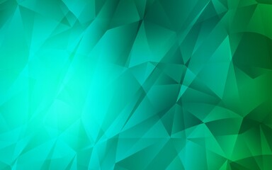 Fototapeta premium Light Green vector triangle mosaic background.