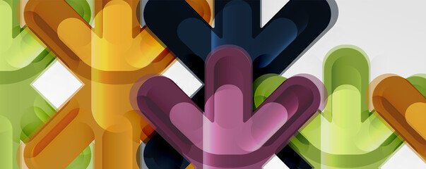 Abstract glossy crosses background for business or technology presentations, internet posters or web brochure covers