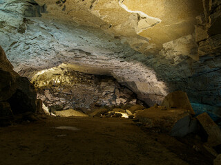 Obraz premium Kungur, Russia - December 9, 2020. Kungur Ice Cave. One of the largest karst caves