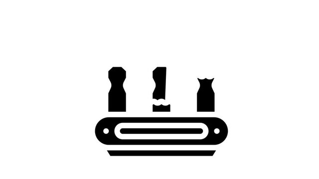 spill conveyor glyph icon animation