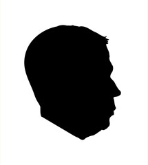 Man face. Vector drawing icon