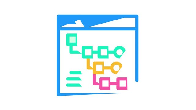 exploratory data analysis color icon animation