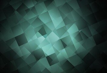 Obraz premium Dark Green vector background with rectangles.