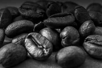 Coffe beans closeup