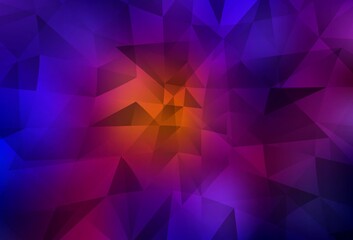 Fototapeta premium Dark Blue, Red vector abstract mosaic pattern.
