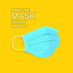 
Medical face mask. Hospital or pollution protect face masking.
