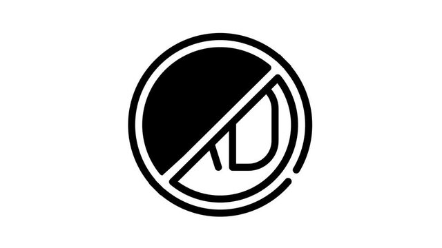 advertising block black icon animation