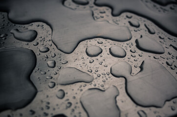 Wet metal surface
