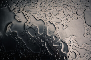 Wet metal surface