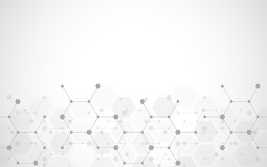 Obraz premium Illustration of geometric abstract background with hexagons pattern