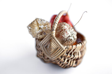 Fizalis or Chinese calls on a white background