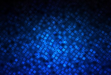Naklejka premium Dark BLUE vector pattern in square style.