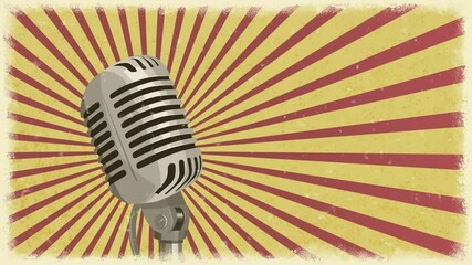 Microphone podcast background