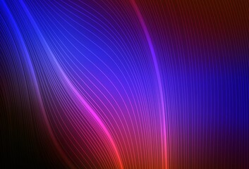 Dark Blue, Red vector blurred shine abstract background.