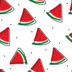 Seamless pattern with cute cartoon fruit for fabric print, textile, gift wrapping paper. colorful vector for kids, flat style