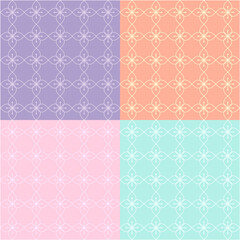 a collection of flower icons with simple and beautiful shape. colorful background. Print, fabric, wallpaper.