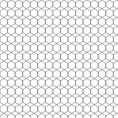 Seamless hexagonal grid pattern. Vector background hexaganal cube elements. Modern simple grid.